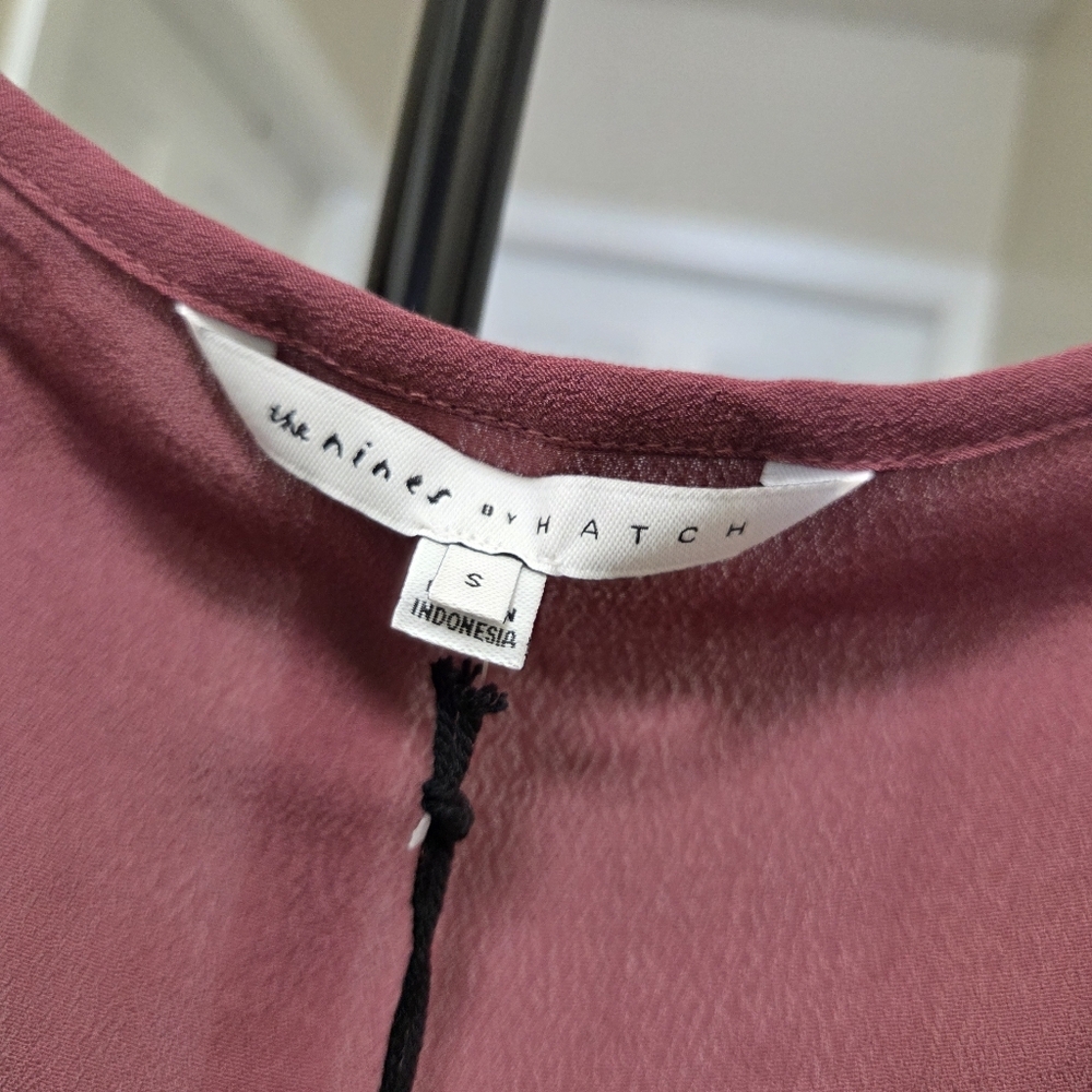 NWT The Nines By Hatch 100% Rayon Dusty Rose Boho Babydoll Tie Sleeve Maternity - Picture 5 of 7